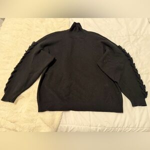 Black Cashmere Turtleneck Pullover